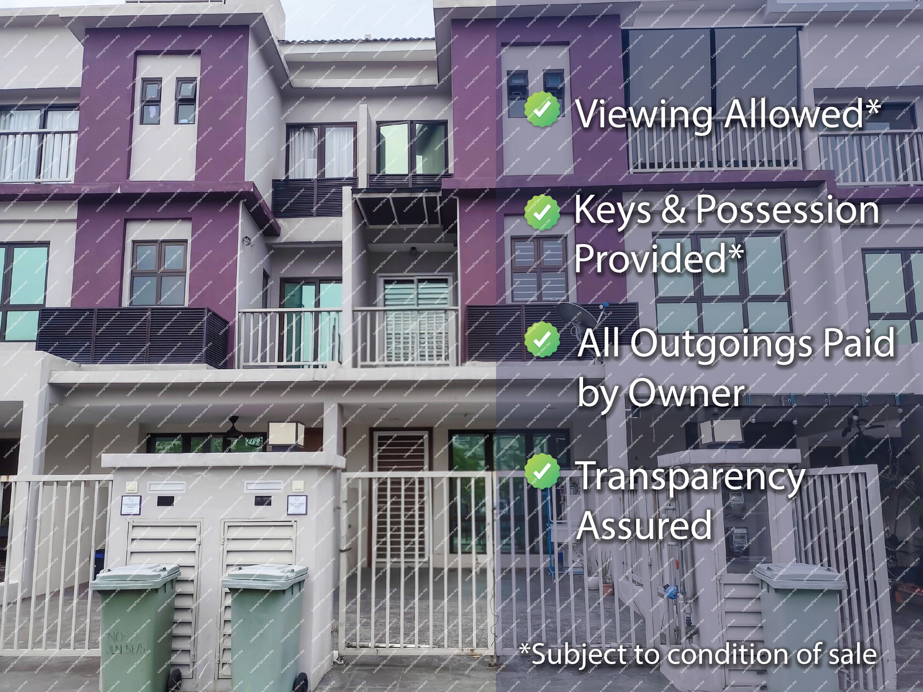 [Facing open and renovated unit at lower floor] Town House (Lower Unit) [5 min to Lotus Bangi; Close to AEON Nilai]