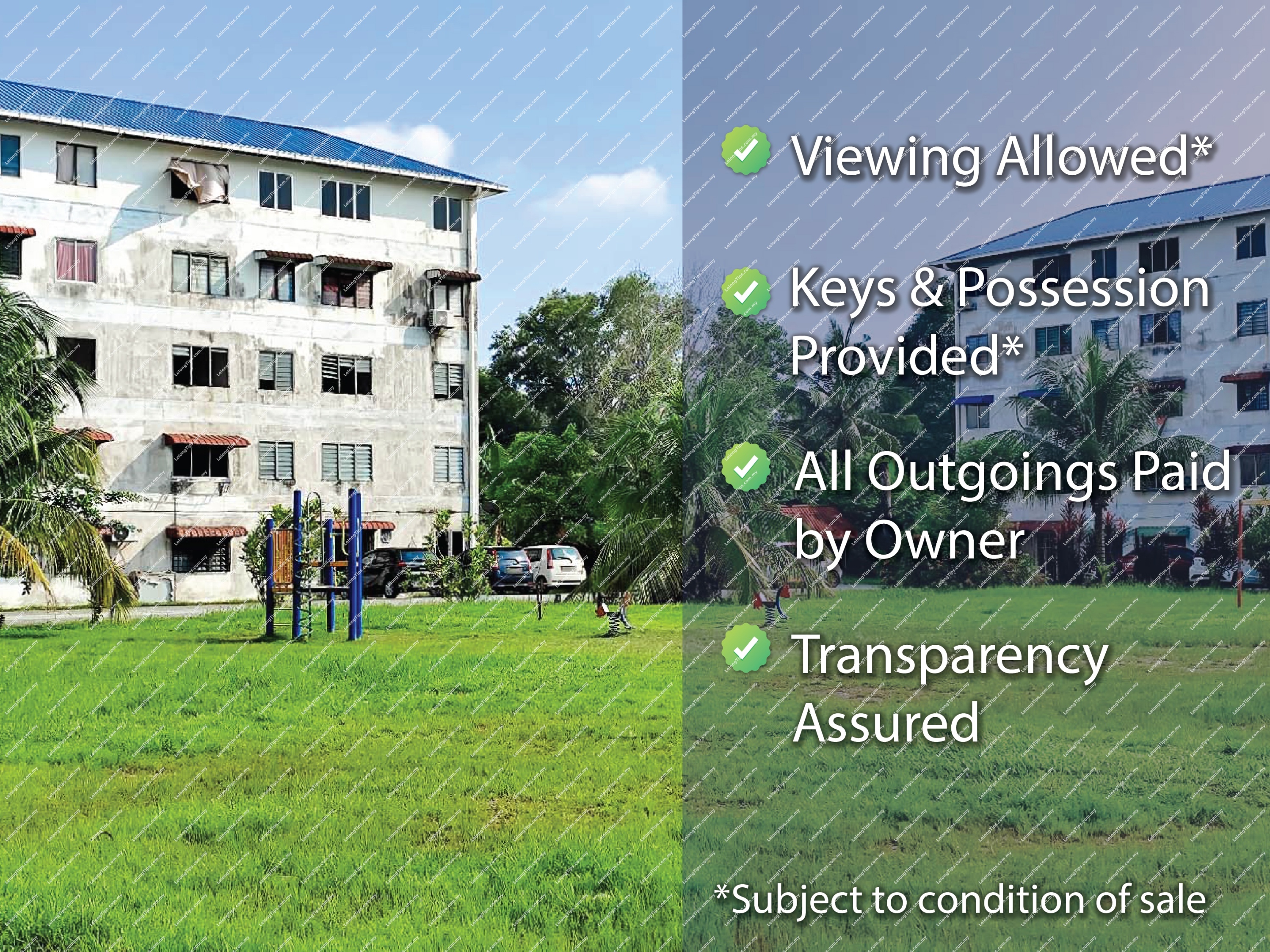 [Located in a Mature Residential Area] Seri Lili Apartment (Flat), Low Cost [3 min to Pasaraya Grand Union (Bukit Beruntung)]