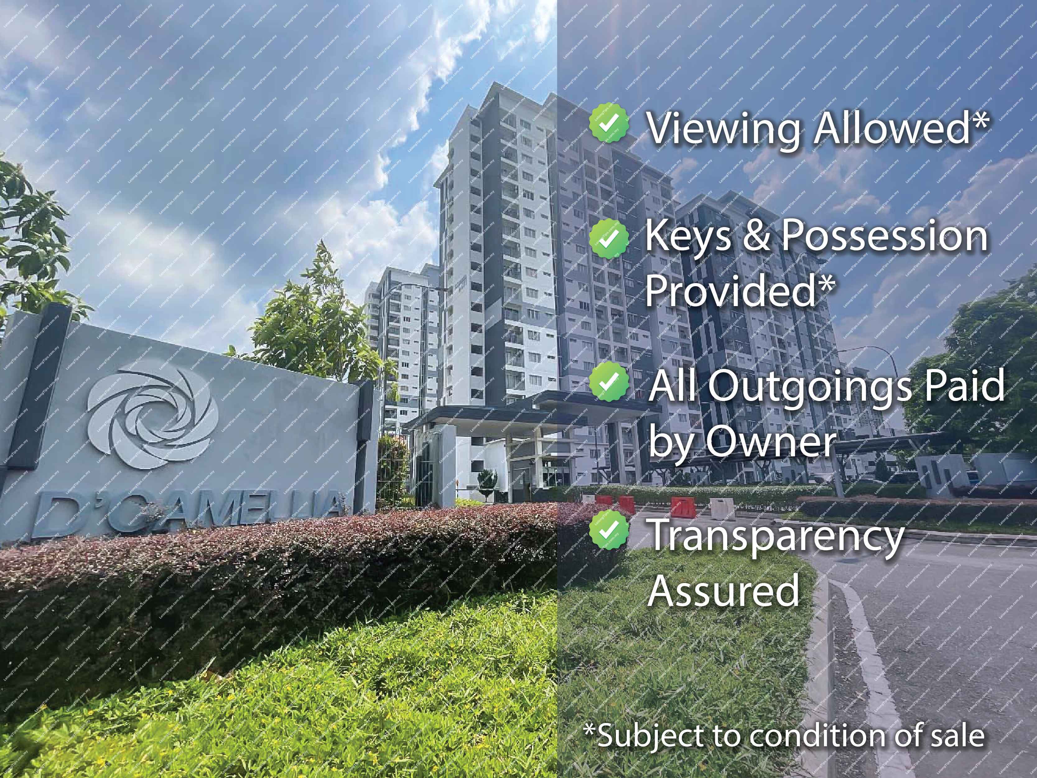 [Vacant unit with Balcony] Freehold Condominium [5 min to Setia EcoHill Mall]