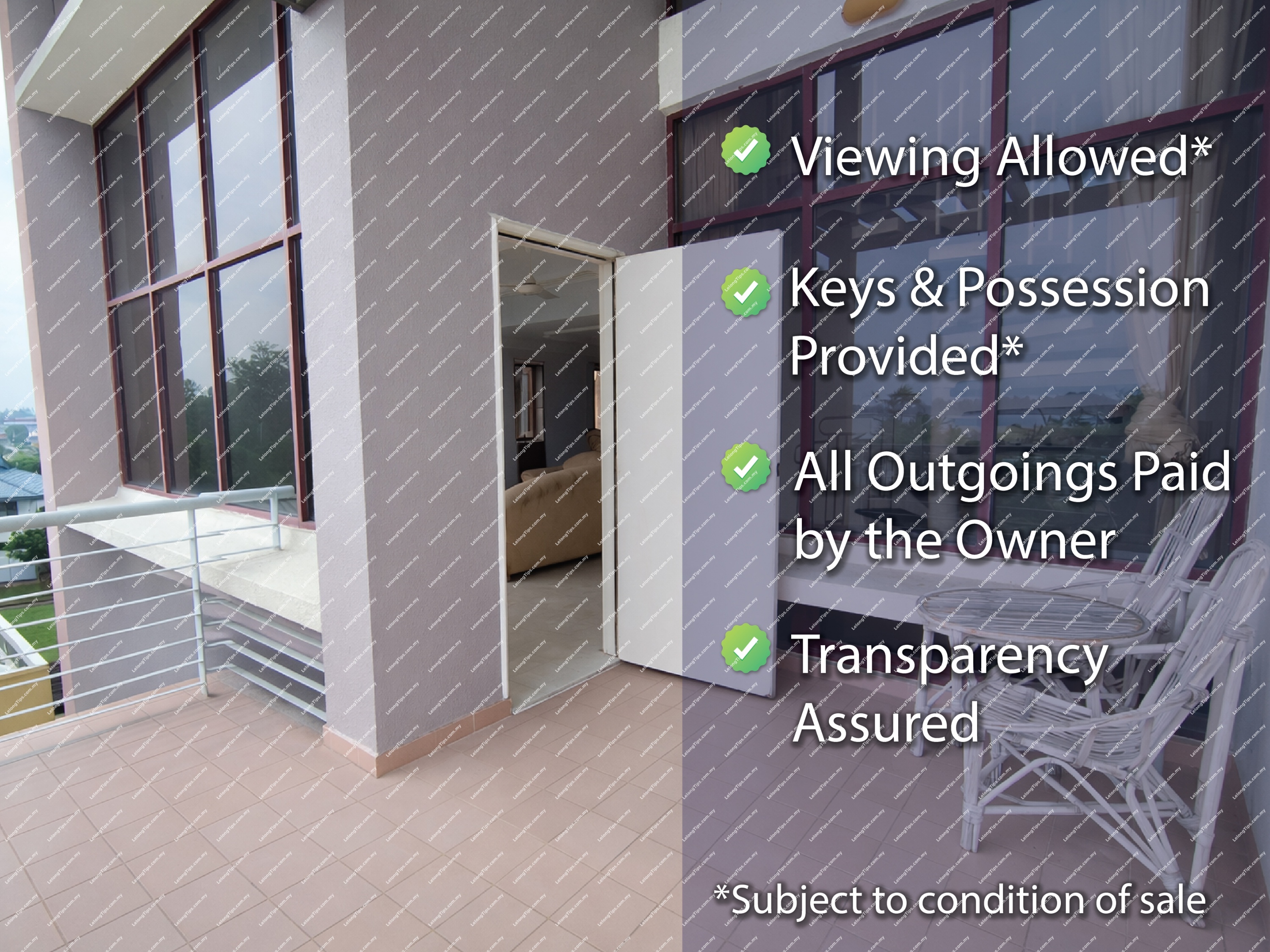 [Vacant Unit, Seaview] Condominium [4 min to Klebang Beach]