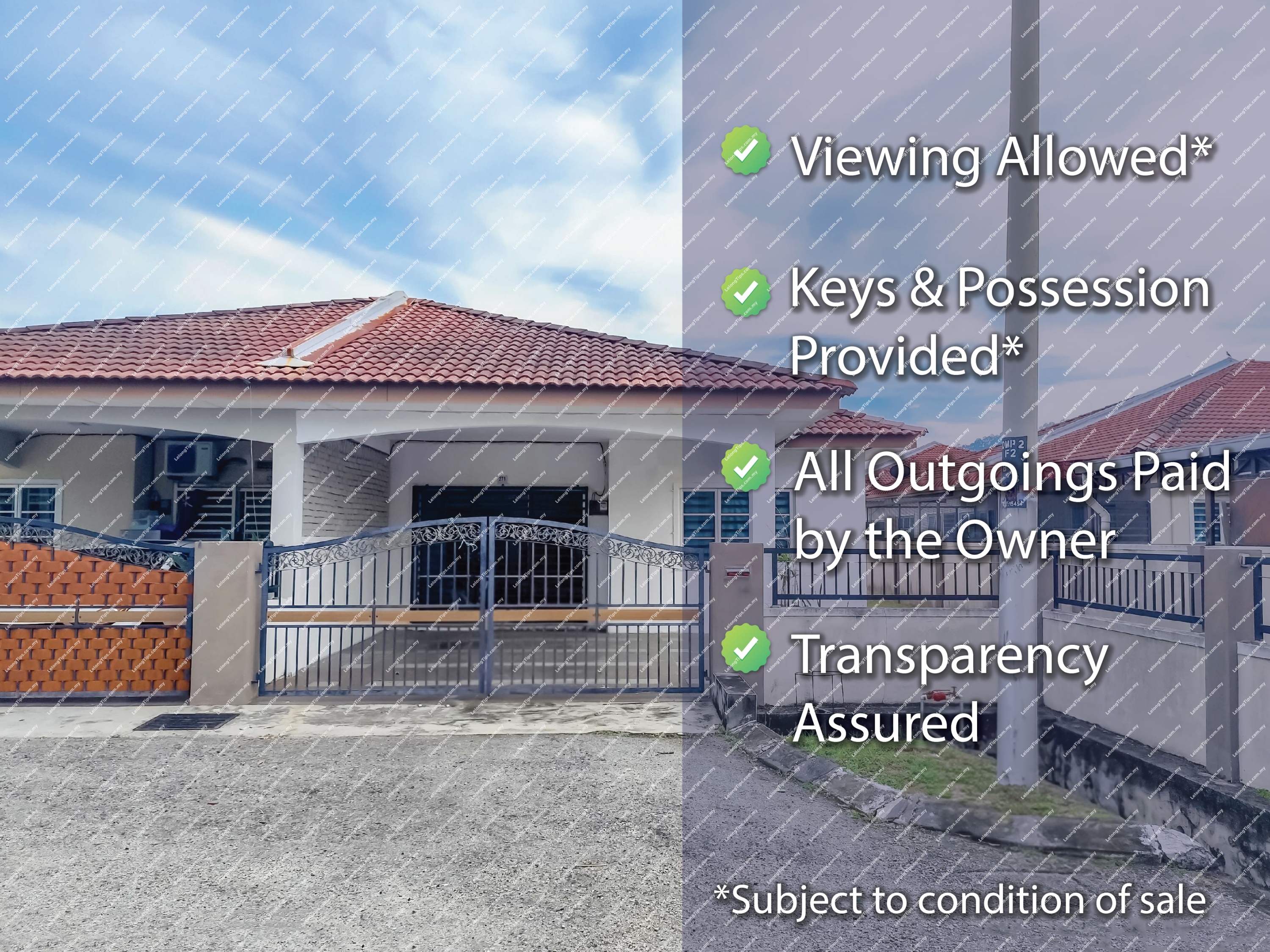 [End Lot Unit; Vacant unit] 1 Storey Semi Detached House [Short distance to Marina Island Jetty, access to Pulau Pangkor]
