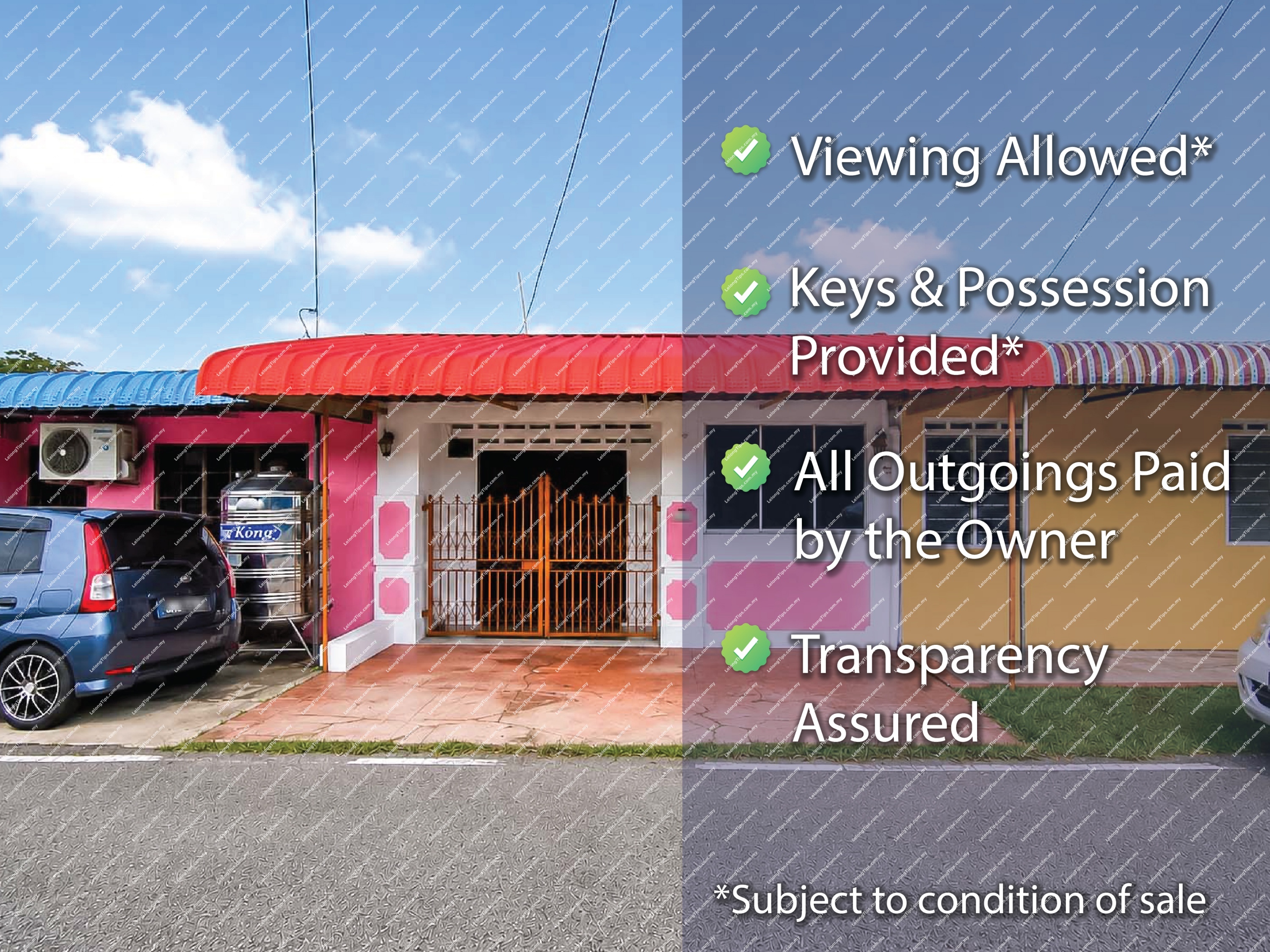 [Vacant Unit ; Renovated Unit] 1 Storey Terrace House [Easy Access to PLUS North–South Expressway (E2) — MAIN HIGHWAY ; AMJ Highway (Alternative local highway)]
